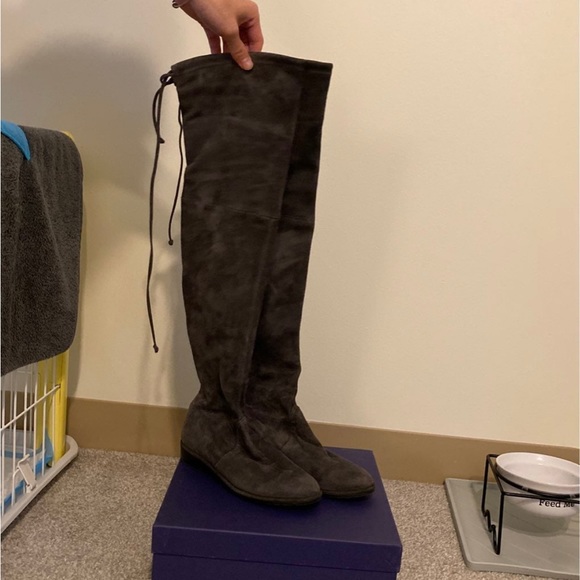 Stuart weitzman lowland suede grey over the knee boots size 6 - Picture 5 of 9